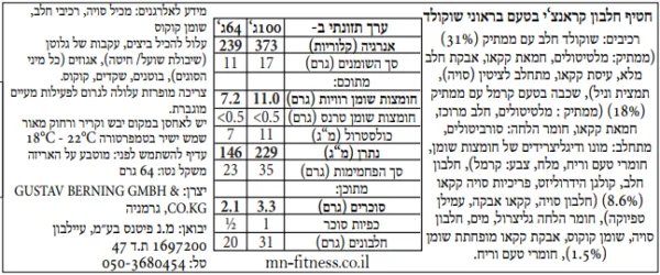 חטיף חלבון קראנצ'י בטעם בראוני שוקולד